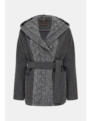 Vakko Anthracite Pea Coat