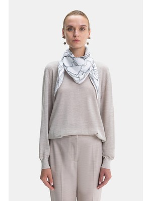 Fabiana Filippi Fabıana Fılıppı White Printed Silk Foulard