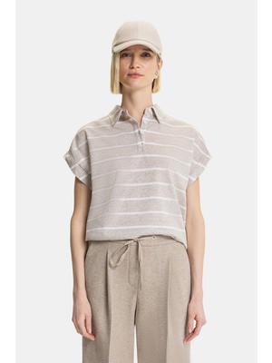 Vakko By Peserıco Beige Short Sleeve T-Shirt