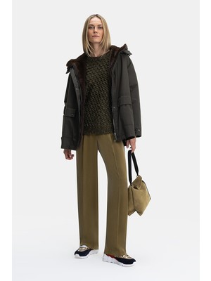 Vakko By Forte Forte Khaki Straight-Leg Trousers