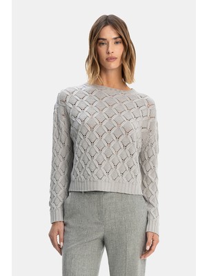Vakko Light Grey Wool Knitwear