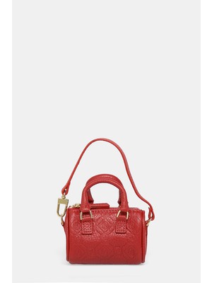 Vakko Red Monogram Leather Bag Accessories