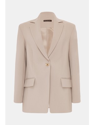 Vakko Mink Double-Breasted Jacket