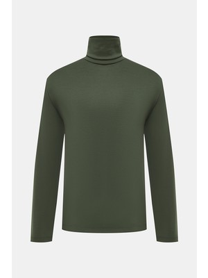Vakko By Montecore Turtleneck Wool Long Sleeve T-Shirt