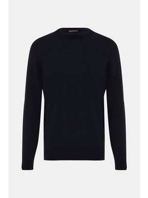 Vakko Crew Neck Knit Sweater