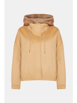 Vakko Camel Wool/cashmere Pea Coat