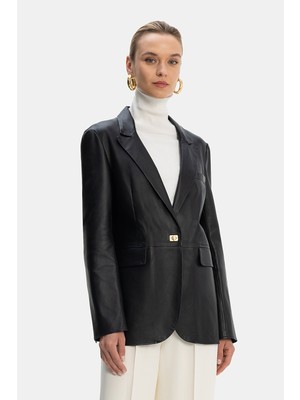 Vakko Black Leather Jacket