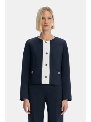 Vakko Navy-Ecru Jacket