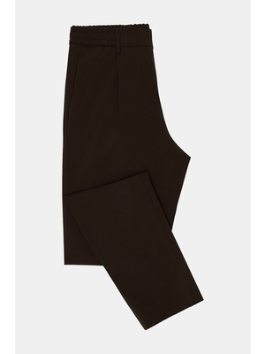 Vakko By Montecore Brown Single-Pleat Trousers