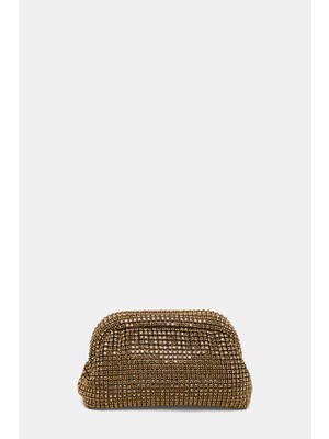 Vakko Gold Stone-Embellished Bag