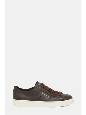 Santoni Santonı Brown Leather Sneakers