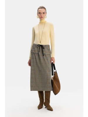 Fabiana Filippi Fabıana Fılıppı Ecru Houndstooth Wool Skirt