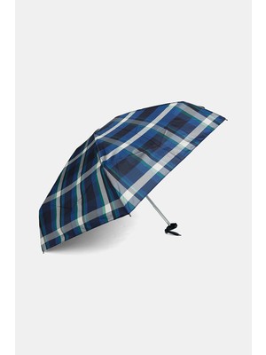 Guy De Jean Blue Plaid Umbrella