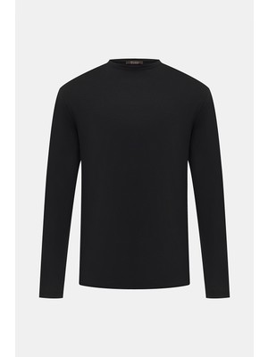 Vakko By Montecore Crew Neck Wool Long Sleeve T-Shirt