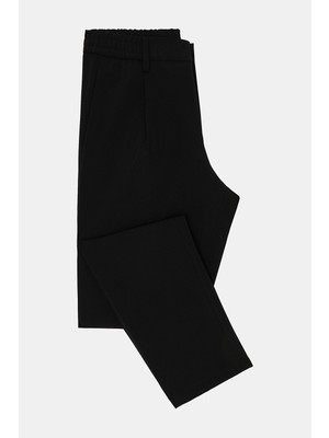Vakko By Montecore Black Single-Pleat Trousers