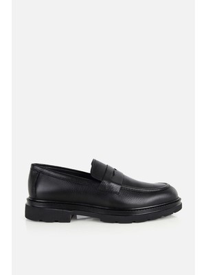 Yaya By Hotiç Erkek Siyah Deri Modern Loafer
