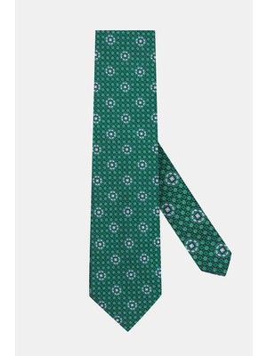 Vakko Green Motif Silk Tie