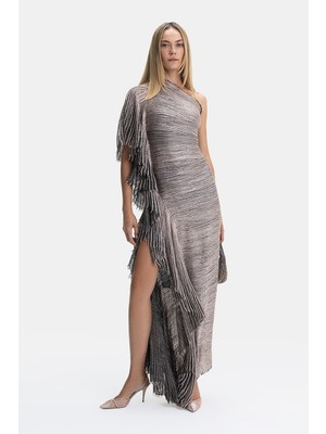 Vakko By Pe De Chumbo Powder Pink One-Shoulder Dress