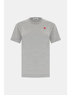 Comme Des Garçons Comme Des Garcons Play Grey Crew Neck T-Shirt