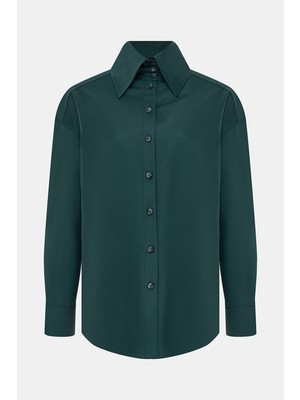 Vakko Petrol Blue Long Sleeve Shirt