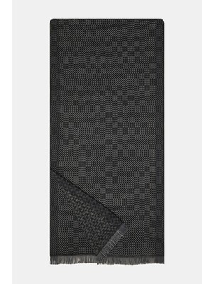 Vakko Patterned Wool Scarf