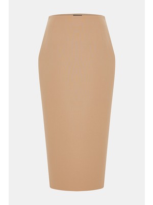 Mugler Beige Embroidered Skirt