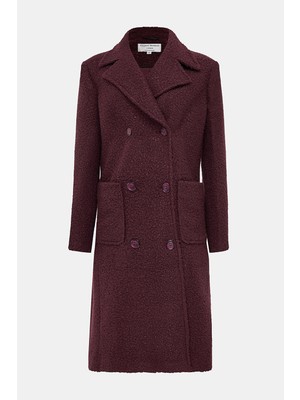 Helene Berman Burgundy Pea Coat
