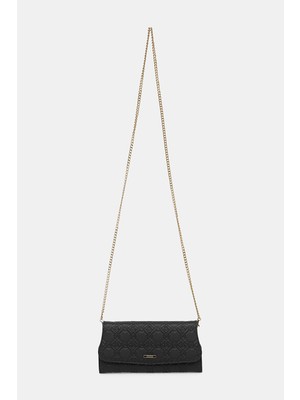 Vakko Black Monogram Leather Wallet