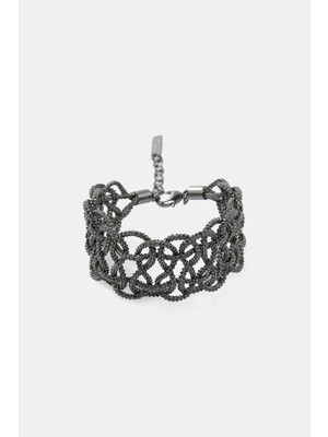 Vakko By Peserıco Dark Grey Brass Necklace