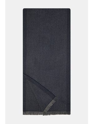 Vakko Patterned Wool Scarf