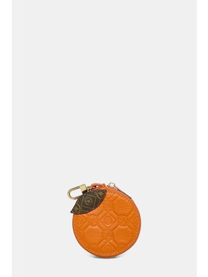 Vakko Orange Monogram Leather Bag Accessories
