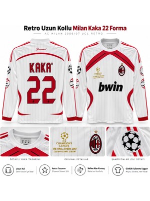North Babıl Efsane Nostaljik Uzun Kollu Milan Kaka Forma