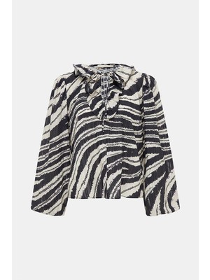 Ulla Johnson Black-White Patterned Blouse