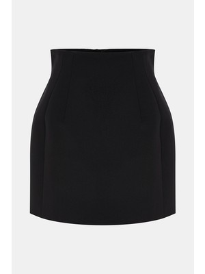 Mugler Black Viscose Skirt