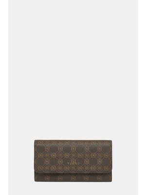 Vakko Brown Monogram Wallet