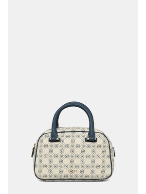 Vakko White Monogram Bag