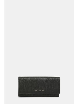 Orciani Orcıanı Black Leather Wallet