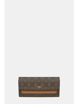 Vakko Brown Monogram Wallet