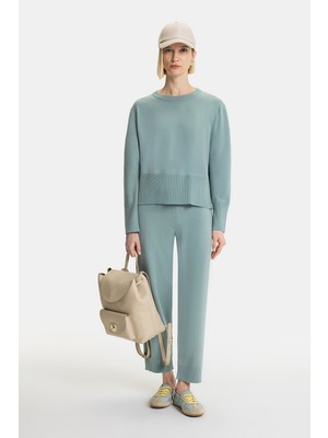 Vakko Mint Straight-Leg Trousers