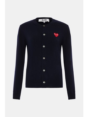 Comme Des Garçons Comme Des Garcons Play Navy Cardigan
