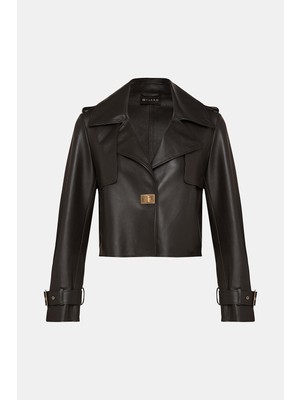 Vakko Dark Brown Leather Jacket