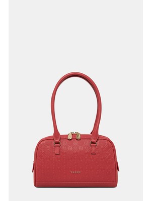 Vakko Red Monogram Bag