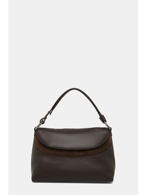 Vakko Brown Leather Bag