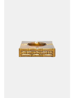Eichholtz Eıchholtz Bamboo Pattern Brass Ashtray