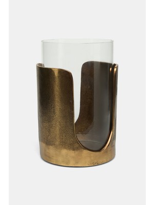 Vakko Gold Cut-Out Candle Holder