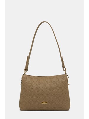 Vakko Mink Monogram Leather Bag