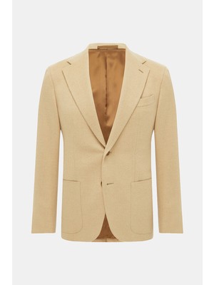 Vakko Monoeto Blazer Jacket Camel Hair