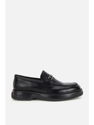 Yaya By Hotiç Erkek Siyah Rugan Deri Kalın Tabanlı Modern Loafer