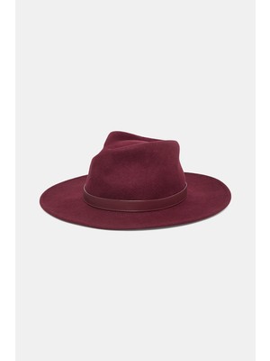 Helene Berman Burgundy Wool Hat