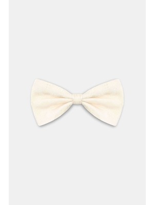 Vakko Ecru Large Bow Tie